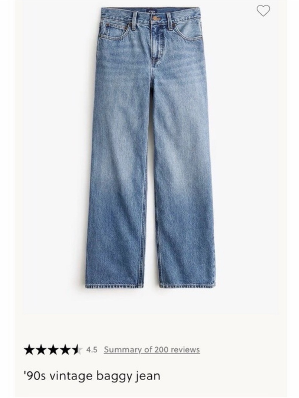 NEW JCrew 90s vintage baggy Jeans Jeans -  Women's size 28